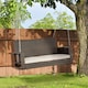 image 2 of Outsunny 2-person Wicker Swing Chair, Porch Loveseat Garden Hanging