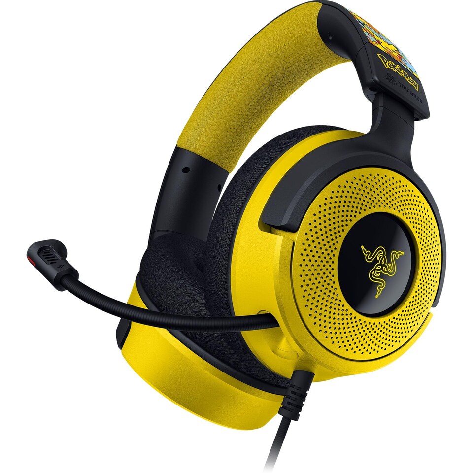 image 1 of Kraken V4 X Pokémon Edition - Wired USB Gaming Headset - TriForce 40mm Drivers - Retractable Cardioid Mic - Surround Sound - Chroma RGB - for PC & console via USB-C | Pokémon Kanto