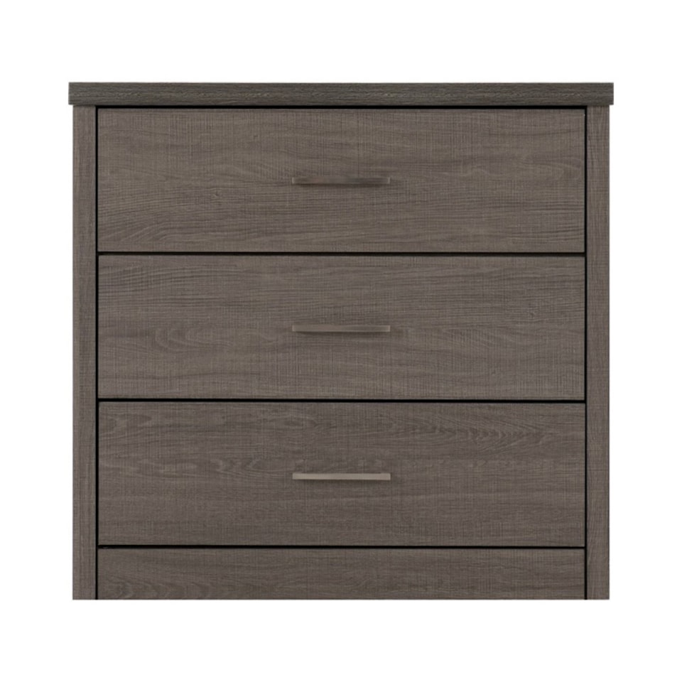 image 1 of Lisbon 3 Drawer Chest - L40 x W80.5 x H72 cm - Black Wood Grain
