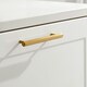image 2 of Pushka Home Solid Brass Slim Hexagonal Cabinet Bar Handle 384m - Gold Gold
