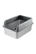 image 3 of Living and Home Semi-Closed Anti-Splash Cat Litter Box Pet Toilet | Grey