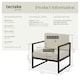 image 6 of Garden Chair Comosa -  XXL padding, water-repellent covers, steel frame - Set of 2 Brown | Beige