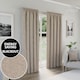 image 1 of Enhanced Living Dallas 100% Blackout Thermal Natural Curtains with 3" Tape Top Header (PAIR) - 46x90 inch (117x229cm)