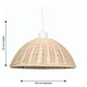 image 6 of First Choice Lighting Set of 2 Colette Rattan Dome Pendant Lightshades Brown
