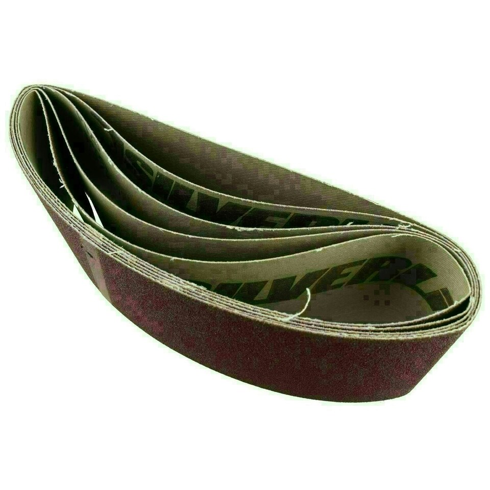 image 1 of Belt Power Finger File Sander Abrasive Sanding Belts 457mm x 75mm 120 Grit 20 PK