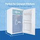 image 3 of Igenix IG3920 Freestanding Under Counter Fridge and Chill Compartment, 2 Glass Shelves and Salad Drawer, One Bottle Shelf and Egg Rack, 48 cm Wide, White