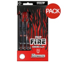 Harrows Fire Alloy Logo Darts (Pack of 3) - Black/Red/Silver - One Size