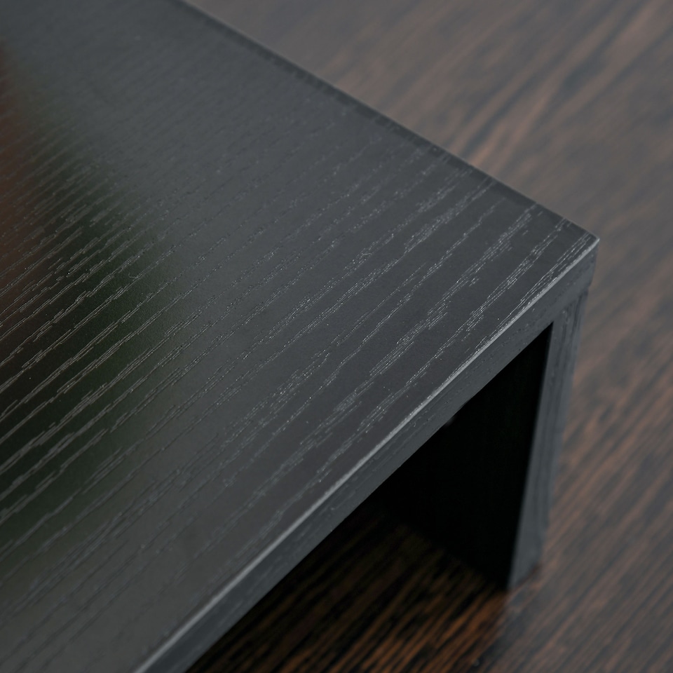 image 1 of Vinsetto Dual Monitor Stand Riser with Adjustable Length and Angle, Screen Riser for Laptop, Computer, PC, Printer, TV, Black