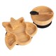 image 1 of Tiny Dining Children's Bamboo Suction Unicorn Dinner Set - Black