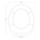 image 4 of Showerdrape Oxford Mahogany Wooden Toilet Seat