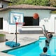 image 3 of COSTWAY Basketball Hoop Backboard Adjustable Basketball Goal System Blue | Standard