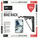 image 2 of Wall Mounted 2 Bike Bicycle Cycle Storage Mount Rack Hook Holder Hanger Garage Black