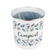 image 3 of Sea Art Compost Caddy - Metal 2L Decorative Kitchen Food Waste Bin