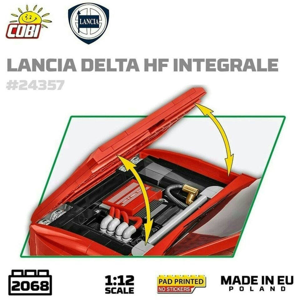 image 1 of COBI Lancia Delta HF Intg. brick model car - COBI 24357 - 2068 bricks