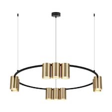 Milagro Pendant Light (Circle) Genesis Black Gold 10xGU10
