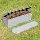 image 2 of KCT 10kg Automatic Chicken Feeder Self Opening Grey Steel Trough Poultry Treadle | Grey | 1