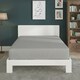 image 2 of Polycotton Fitted Sheet Extra Deep 40cm Skirt Easy Care | Silver | Small Double