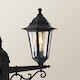 image 6 of ValueLights Mayfair 3 Way Black Outdoor Lamp Post Light | Black