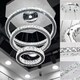 image 4 of Living and Home Modern 3-Tier Adjustable Crystal LED Pendant Light