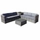 image 2 of Oseasons Malta Rattan 6 Seater Corner Set in Grey