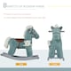 image 4 of HOMCOM Kids Plush Ride-On Rocking Horse Toy Rocker with Plush Toy Realistic Sounds for Child 18-36 Months Blue