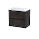 image 1 of Balterley Chartley Contemporary 2 Drawer Wall Hung Vanity Unit with Laminate Worktop, Metallic Slate, 600mm