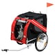 image 6 of PawHut Pet Bicycle Trailer Dog Cat Bike Carrier Water Resistant Red Outdoor