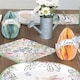 image 2 of Easter Egg Shaped 3D Honeycomb Customisable Place Card Decorations - Pack of 4