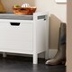 image 8 of SoBuy Shoe Storage Bench with Seat Cushion & Double Doors, White, 35.8x11.8x19.7 in, 12.8 kg - FSR63-II-W