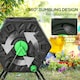 image 4 of Outsunny 65L Garden Compost Bin, Barrel Rotating Composter with Steel Legs
