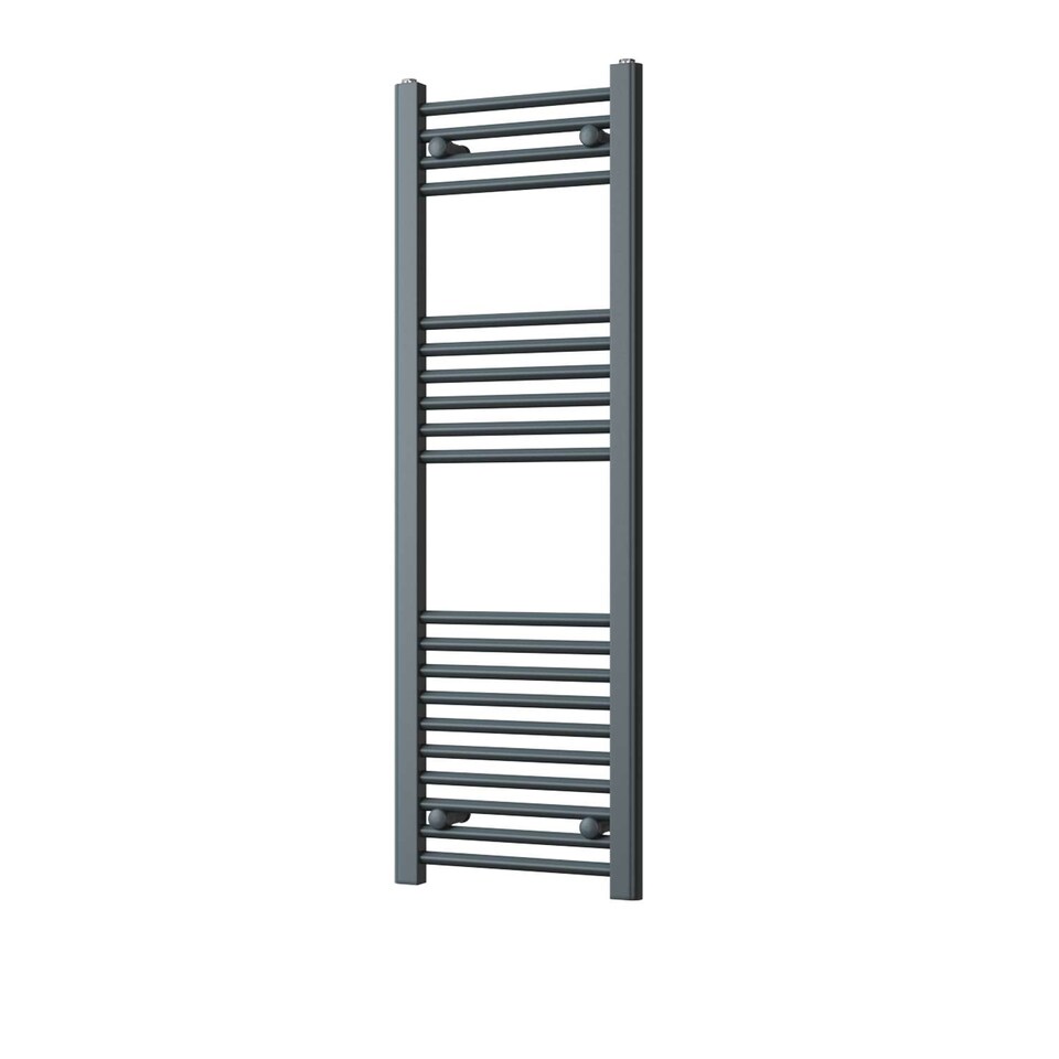 image 1 of Zennor - Anthracite Heated Towel Rail - H1200mm x W400mm - Straight