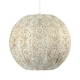 image 1 of Spherical Vintage Moroccan Pendant Lamp Shade in Brushed Cream Gold | Cream