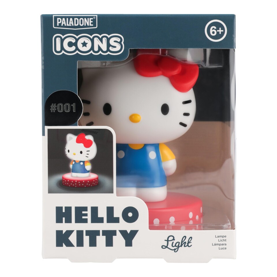 image 1 of Hello Kitty Mini Icon Light, Sanrio 3D LED Lamp Collectible for Bedroom Decor, Official Licensed Gift, Paladone