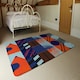 image 3 of Deconstructed postmodern inspired artwork (Rug) Blue | Large: 140x200cm