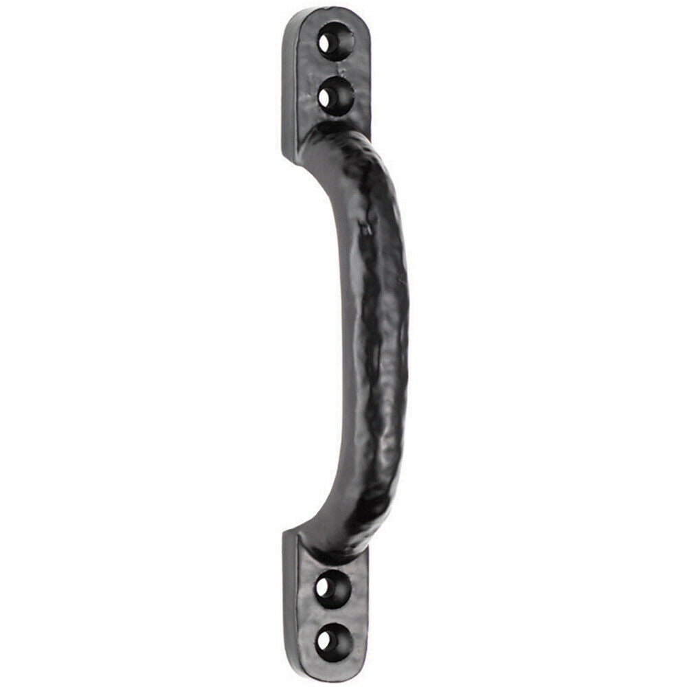 Loops Forged Iron Hotbed Pull Handle 132 x 16mm Black Antique Door Handle