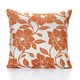 image 1 of Peony Chenille 45cm x 45cm Orange Cushion Set of 4 | Orange | Cream | 45cm x 45cm x 10cm | 4