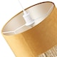 image 5 of Modern Ochre Mustard Drum 14" Pendant Shade with Tassels and Embroidered Trim | Yellow | Ochre | 1