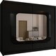 image 1 of Modern Sliding Mirror Wardrobe 150/203cm White/Black/Grey/Walnut Black | 150cm