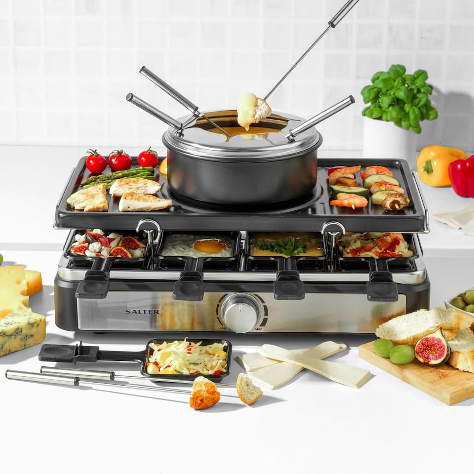 image 1 of Salter Electric Raclette Grill & Fondue
