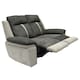image 1 of Fabric Manual Recliner 2-Seater Sofa Two Tone Light And Dark Grey