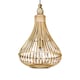 image 4 of EGLO Amsfield Caged Teardrop Rattan Single Pendant