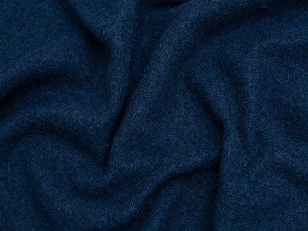 Minerva Core Range Blue 100% Pure Boiled Wool Coating Fabric for Dressmaking, 140cm / 55" Wide - per metre