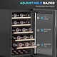 image 7 of HOMCOM 41 Bottle Wine Fridge, 91 Litre Capacity, 45cm Freestanding Wine Cooler Fridge with Glass Door, LED Light, Digital Touch Screen, Temperature Control, Black | Black