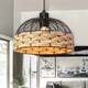 image 2 of Rope And Metal Ceiling Light Pendant Shade Brown Brown