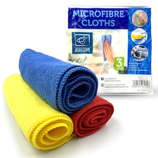 Multipurpose Microfibre Cleaning Cloth 40cm x 40cm Super Soft Washable and Lint Free - Pack of 3