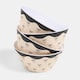 image 1 of OHS Summer Print Plastic Picnic Bowls Set of 4 Lightweight Outdoor