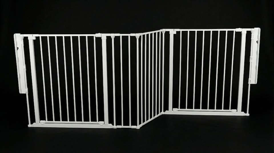 image 1 of Safetots Two Door Multi Panel Solution for Up and Down Staircases, White, 220cm of length, includes 2 Door Opening Panels