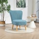 image 3 of Cassaro Fabric Accent Chair - Teal