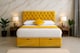 image 2 of 6ft Superking Lift Up Ottoman Mustard Plush Chesterfield Bed Set Headboard and Mattress