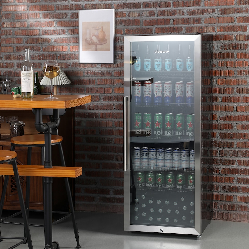 image 1 of Subcold Maxi250 LED Tall Glass Door Drinks Fridge 237 Litre Net Capacity